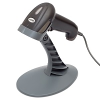 Сканер штрих-кода Vioteh 1150 ручной, с авто сенс с подставкой,Laser,USB(СOM),черный