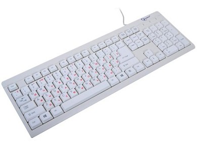 Клавиатура проводная Gembird KB-8300U-R 107+3кн,USB,белая