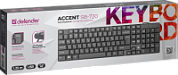 Клавиатура проводная Defender Accent SB-720 104кн,USB,черная